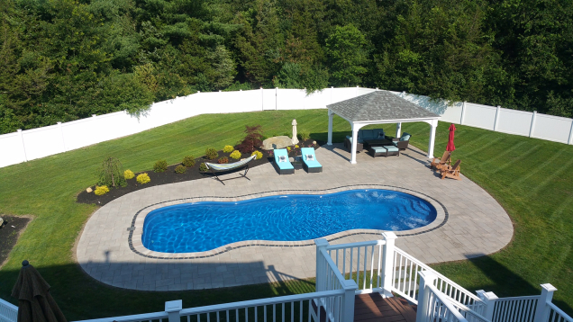 Norton, MA Fiberglass Pool and Patio