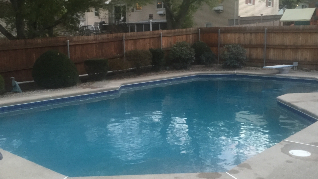 Lincoln, RI gunite pool restoration.