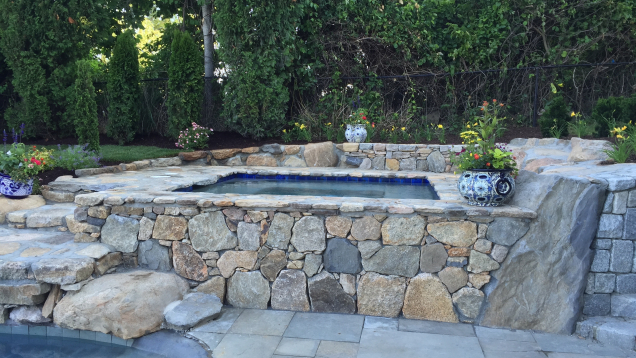 Custom built-in spa.